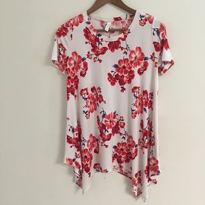 Flamingo Urban Floral Print Blouse